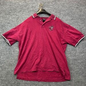Warner Bros Studio Store Polo Shirt Mens Red Bugs Bunny Wile E Coyote Golf - 2XL